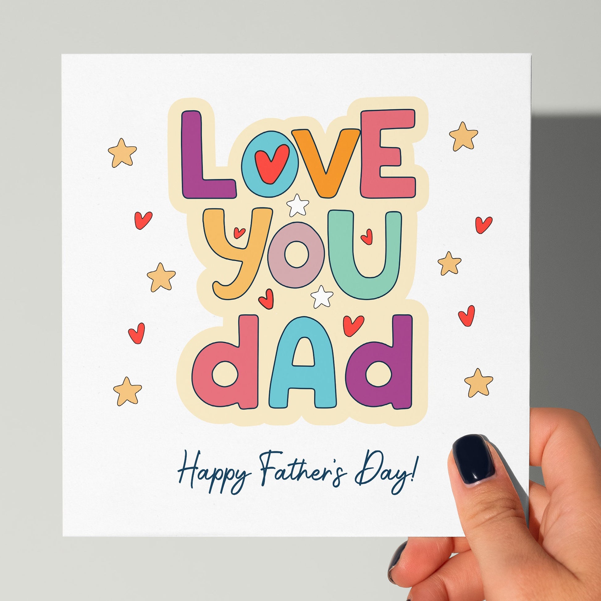 Traditional fathers day card, Father's day card, Simple Father’s Day card, Father’s Day Gift, Fathers Day from daughter or son