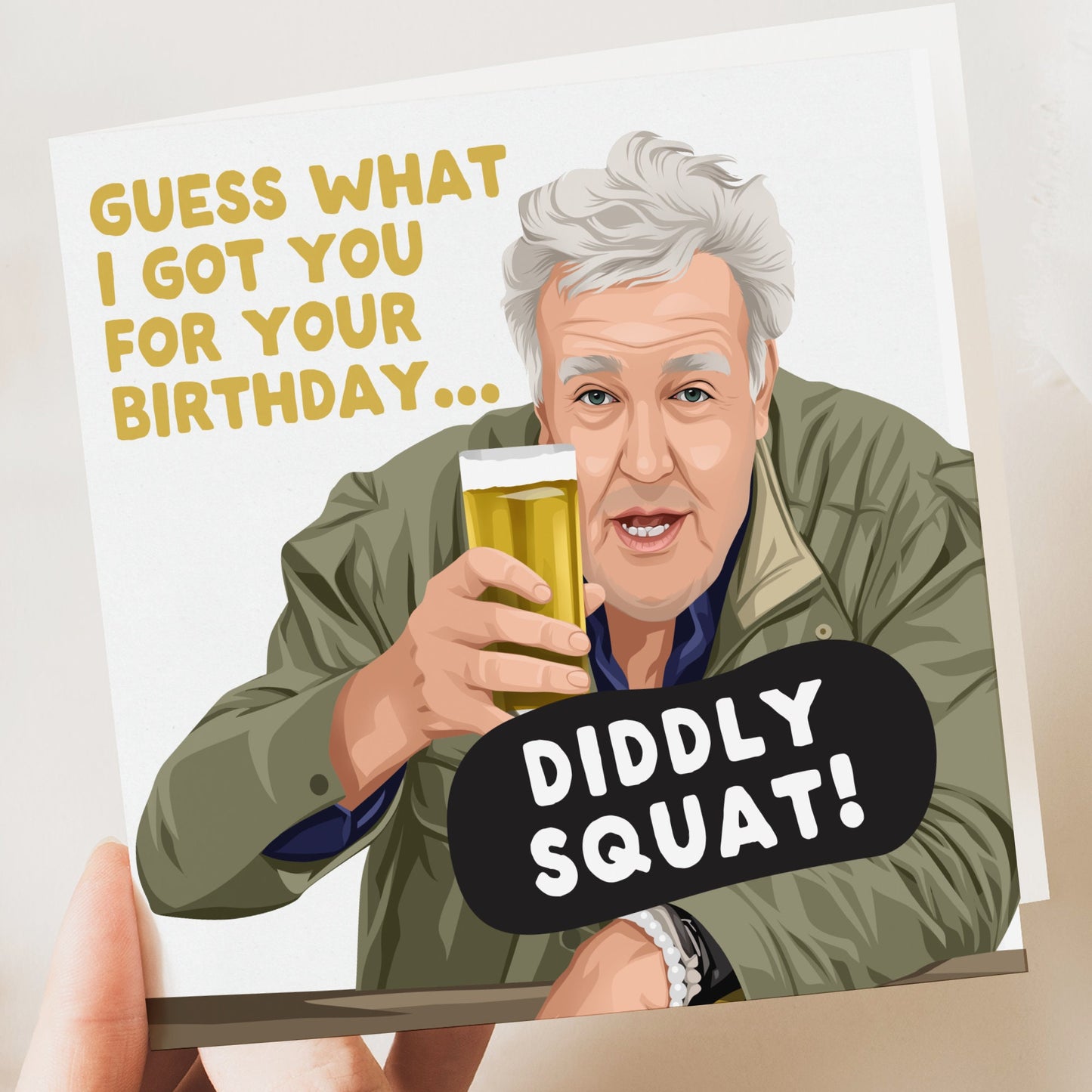 Funny Birthday Card for him - Diddly Squat Jeremy Clarkson Birthday Card