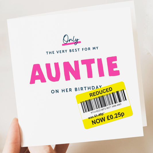 Funny auntie birthday card